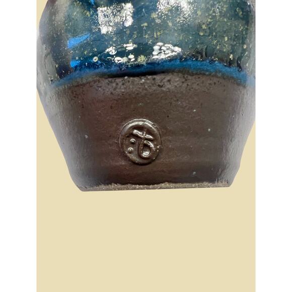 Brad Tucker Pottery Blue Glazed Pitcher-Handmade Studio Stoneware-Seagrove-NC - Picture 4 of 7